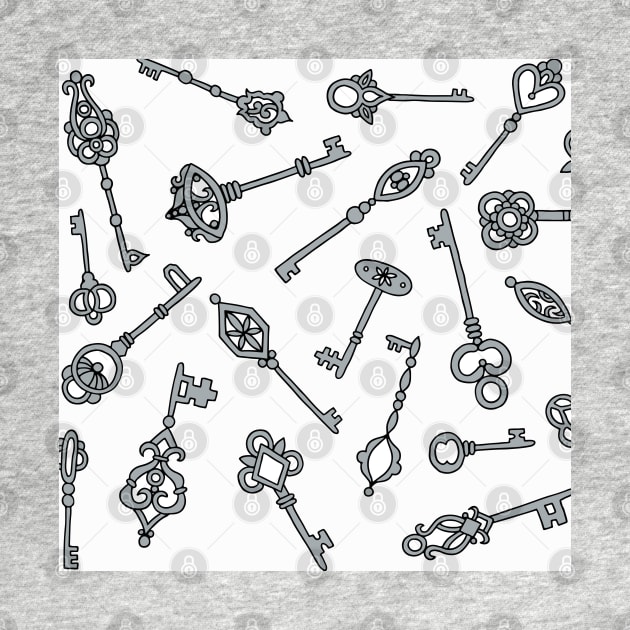 Skeleton Keys Grey and White Palette by HLeslie Design